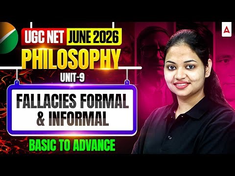 UGC NET Philosophy | UGC NET Philosophy Unit-9 Fallacies formal & informal Basic to |Tejasvi Mam
