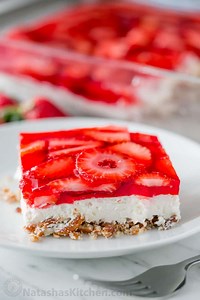 This Dessert is everyone's favorite, wherever I bring it! Strawberry Pretzel Salad: https://natashaskitchen.com/strawberry-pretzel-salad/ | NatashasKitchen.com