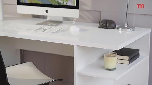 MADESA Modern Wood Computer Gaming Desk, Office Writing Workstation with Large Monitor