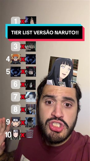 TIER LIST VERSÃO NARUTO!! #anime #otaku #naruto