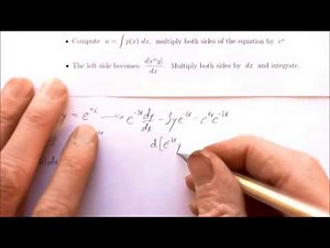 Using an Integrating Factor to Solve a First Order ODE 1
