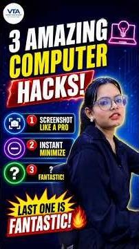 “Computer Ke 3 Shortcut Keys That U have To Know🔥Last One Is Opps😱 || Vedanta Computer Education