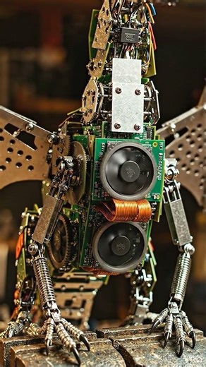 Inside a Robot Dragon 🐉 Mechanical Motion & Hidden Parts #ai #cyberpunk #robot#dragon#ai