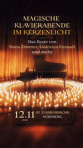  Klavierabende im Kerzenlicht – Musik von Hans Zimmer, Ludovico...