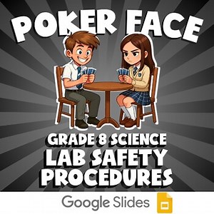 Lab Safety Procedures POKER FACE Science Game | No Prep Grade 8 Review