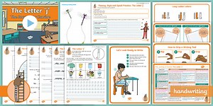 The Journey to Cursive: The Letter 'j' (Ladder Family Help Card 6) KS1 Activity Pack