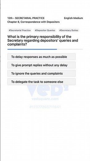 Secretary Duties Handling Depositor Queries Secretarial Practice