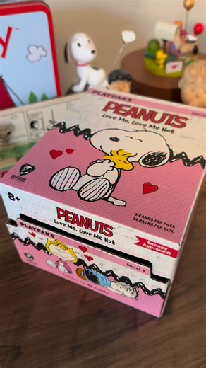 Jessica on Instagram: "Let’s open a complete set of @cryptozoicentertainment Valentine’s Snoopy cards! I love having a reason to fill up my Woodstock binder. All of the pink looks so cute! 💝 #snoopy #peanuts #cryptozoic #valentinesday #tradingcards"
