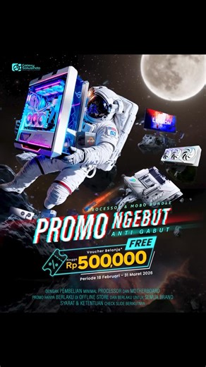 Galaxy Solusindo - GASOL on Instagram: "PROMO NGEBUT, ANTI GABUT❗ Gimana mau gabut kalau promonya sebanyak ini, dapetin langsung voucher belanja sampai 500rb tanpa diundi. Khusus rakit PC minimal Intel Core i5 atau AMD Ryzen 5 dan lengkapi part lain biar maksimal hadiahnya😉 Hanya berlaku untuk pembelian offline. Periode 18 Februari - 31 Maret 2026 atau selama persediaan masih ada. . ========================= . 👇ALAMAT TOKO👇 . - Galaxy Solusindo Dinoyo Jl. MT.Haryono XIX No.98, Malang - Jatim