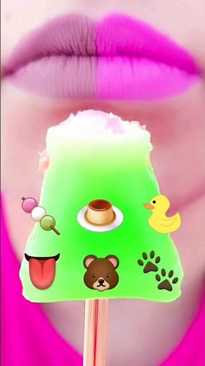 asmr green jelly eating sounds #asmr #mukbang #jelly