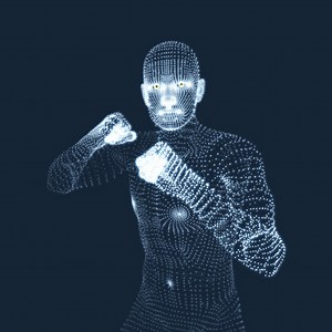 Boxer. Fighting Man. 3D Model of Man. Human Body Model. Body...