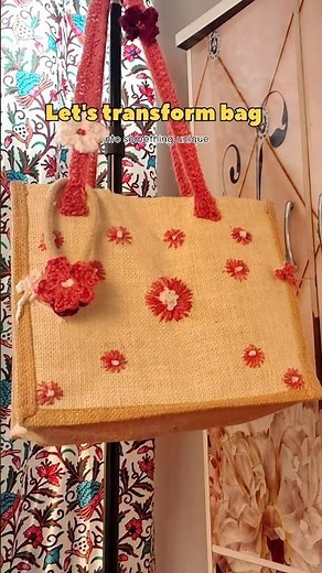 transfoing bag into something unique❄🤩#diybag #fashion #crpche #bagdesignideas #uniquediy