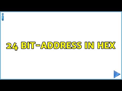 24 bit-address in hex (4 Solutions!!)