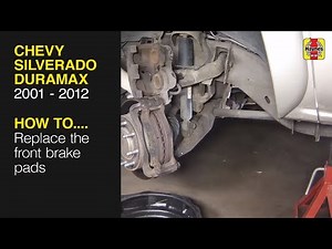 How to Replace the front brake pads on the Chevy Silverado Duramax 2005
