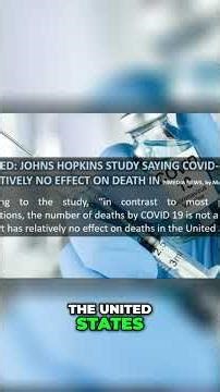 Johns Hopkins Study: COVID-19 Has No Effect on US Deaths #shorts