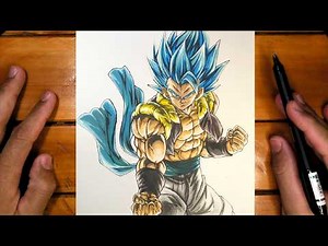 Here's how to draw Gogeta Super Saiyan Blue step by step
