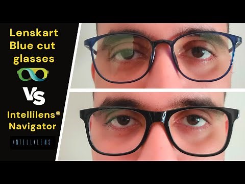 Intellilens® Navigator VS Lenskart Blue Zero Power Blue Cut Computer Glasses detail comparison.