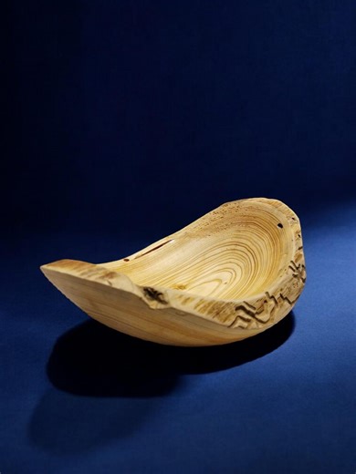 Oval Turned Wooden Bowl Made of Acacia Wood - Etsy