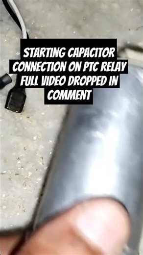 Starting capacitor connection on ptc relay