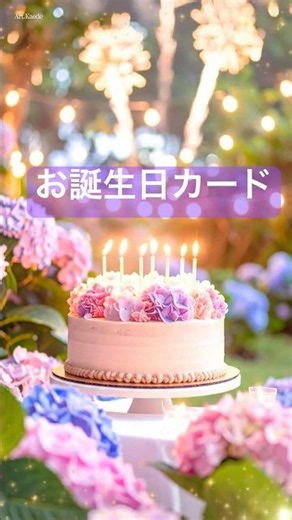 [Birthday Card Video] Hydrangea Birthday Card you can send via LINE (Shorts) Birthday Card