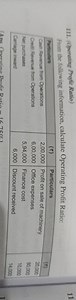 (Operating Profit Ratio)From the following information, calcu... | Filo