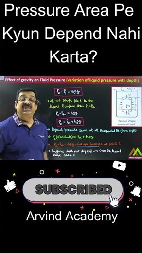 Pressure Area par depend nahi karta? Sach Jano! 💧📏
