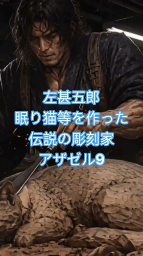 フル尺リンクから #偉人 #左甚五郎 #現代版 #彫刻家 #眠り猫
