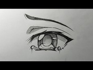 Step-by-step How to draw Anime Eye Sad(Crying) | Anime sketch