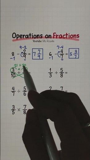Add Subtract Divide Multiply Fractions #fractions #maths #learning #learnmath