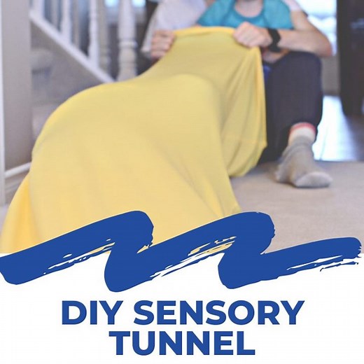 There are SO many fun ways to play with a sensory tunnel. Find out how to make your own sensory tunnel with this super easy tutorial: https://www.andnextcomesl.com/2014/12/homemade-sensory-tunnel.html | And Next Comes L - Hyperlexia & Autism Resources