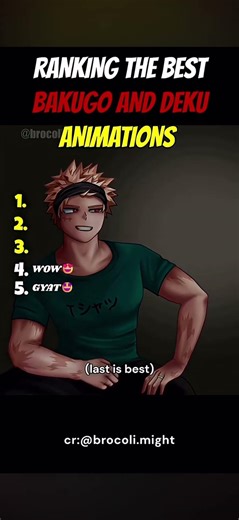 Ranking Bakugo and Deku animations | #mha #myheroacademia