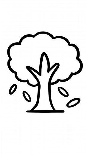 cómo dibujar un árbol fácil y bonito