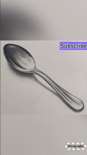 Learn How to Draw a Realistic Spoon – Easy, Step-by-Step Tutoria 🥄#viralvideo #drawingSpoon #spoon