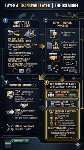 Layer 4 (Transport layer) Explained #datasecurity #networking #protools #transport #itsupport #it