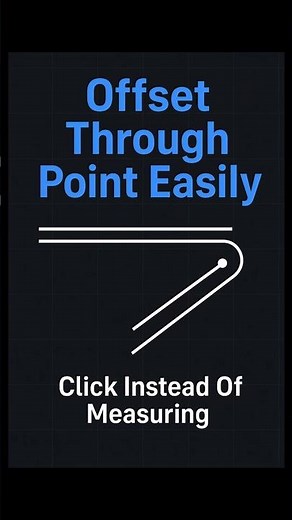 AutoCAD Offset Through Point Trick | Offset Without Typing a Distance