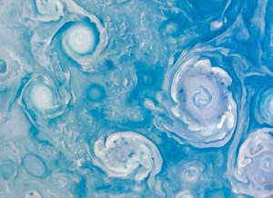 NASA Juno Spacecraft Observes Swirling Storms on Jupiter that Resemble a Vincent van Gogh Painting