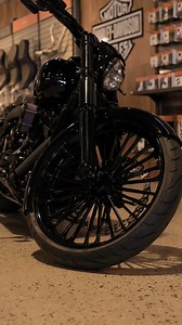 CUSTOM BUILT BY US 💥 2024 FXBR Softail Breakout dialled to the max with a Screamin' Eagle Stage 4 131ci, Cycle Rama 557 cam, Freedom exhaust, Platinum air ride, 23” front wheel, drag bars, and a full blackout treatment. 💪 155HP | 161TQ Built in-house. Tuned by Perth Harley-Davidson. Ready for yours? This one rips. 🔥 #PerthHarley #Breakout131 #CustomBuild #HarleyDavidson #DynoTuned | Perth Harley-Davidson