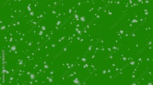 Snowfall concept.Falling snow animation isolated by the alpha channel(transparent background).large snowflakes.snow that falls slowly.winter and christmas concept.