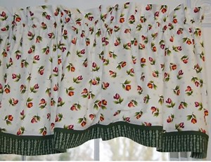 Red Gold Floral Valance – Catalina Maywood Studios 17x44 Curtain Topper | Farmhouse Country Window Treatment Drapes Home Décor Custom Orders - Etsy UK