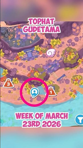 TOPHAT Gudetama location 🎩 March 23rd 2026 🍳 Crafting Plan #48 - Hello Kitty Island Adventure