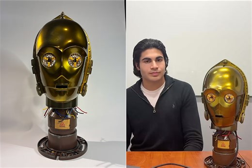 This Might be the World's First AI-Enhanced Talking C-3PO Head