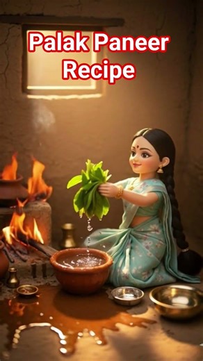Miniature Doll Wife Cooks Palak Paneer | Tiny Indian Cooking from Scratch #miniature #palakpaneer