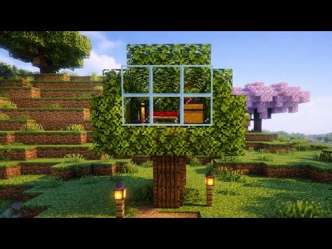 Simple But Beautiful Treehouse Base in Minecraft Tutorial #minecraft #minecraftbuilding