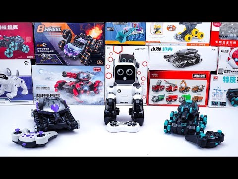Unboxing RC Cady Wile K3 Robot, RC 360 Tank Car, Stunt Water Bomb Chariot R/C