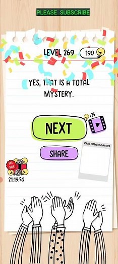 BRAIN TEST LEVEL 269 WALKTHROUGH WITH COMMENTARY