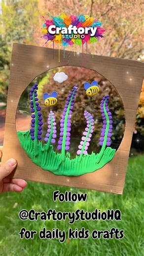 Craftory Studio HQ on Instagram: "CLAY LAVENDER A simple craft that kids will enjoy, colourful, calming, and perfect for building creativity. ✨ Great for leisure activities or quiet time at home. Craftory Studio shares easy, guided craft ideas every day to make learning fun and stress-free.🎨 Explore the full Kids Genius bundles. Click Link in Bio to buy & download instantly. Follow @craftorystudiohq for more kids crafts & learning ideas! 🎨 #kidsgenius #educationalbundle #kidslearning #kidsacti