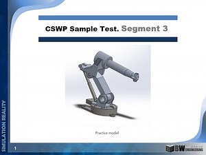 16-12 Solidworks Tutorial | CSWP segment 3 | Practice Test #1 | BWEngineering
