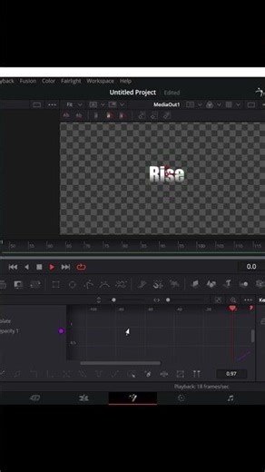 How to make rise up effect in Da Vinchi Resolve