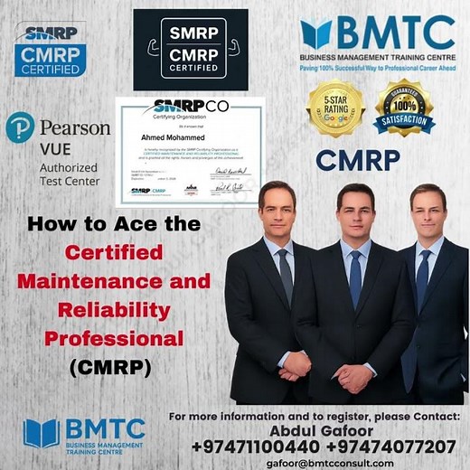 Become a Certified Maintenance & Reliability Professional | CMRP Training Reliability Skills