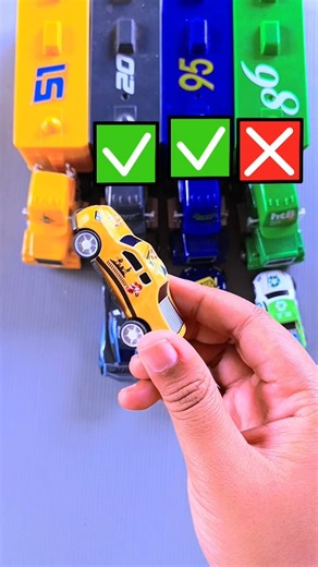 yes or no,, matching cute cars with truck mcqueen #toys #cars #viral
